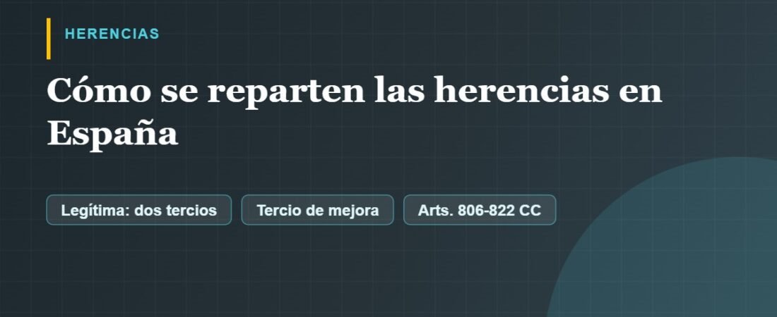 Cómo se reparten las herencias en España: porcentajes y conflictos 1 Cómo se reparten las herencias en España: porcentajes y conflictos