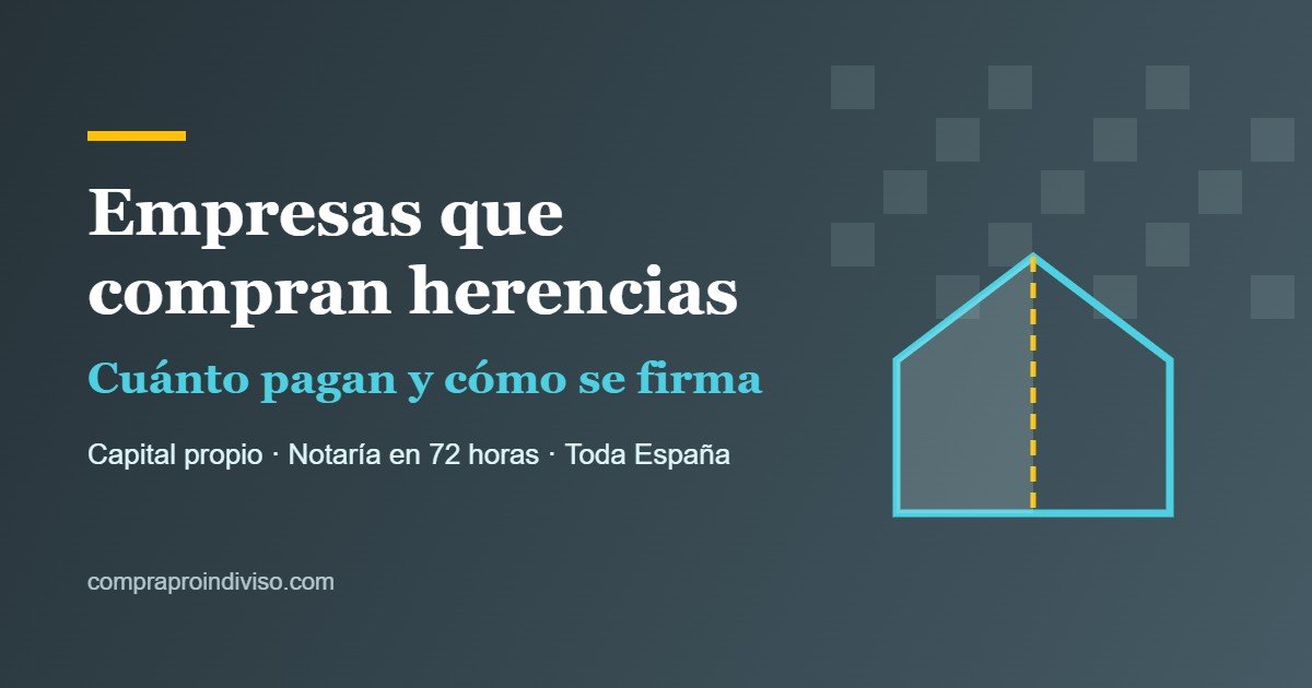 Empresas que compran herencias: vivienda heredada dividida en cuotas