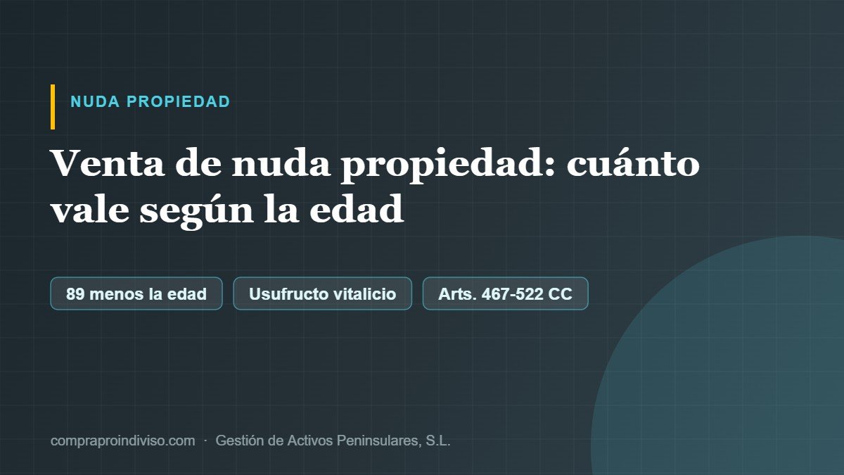 Venta de nuda propiedad: calculadora, edad y fiscalidad 2026